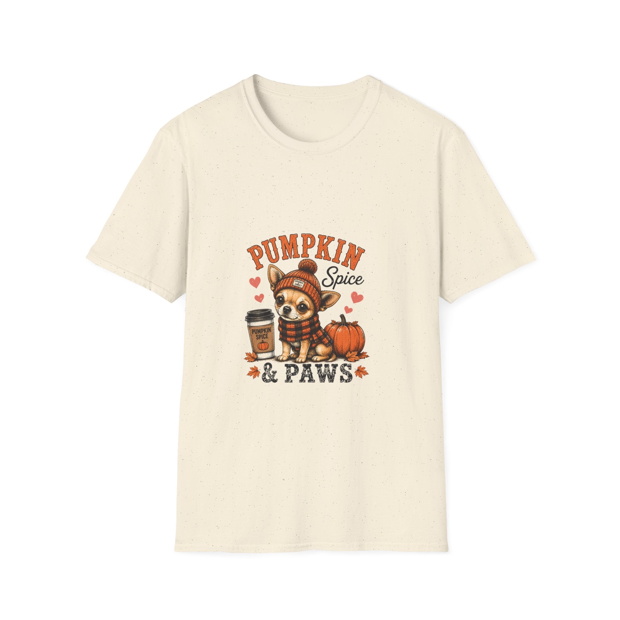 Pumpkin Spice & Paws T-Shirt — Cute Fall Chihuahua Tee