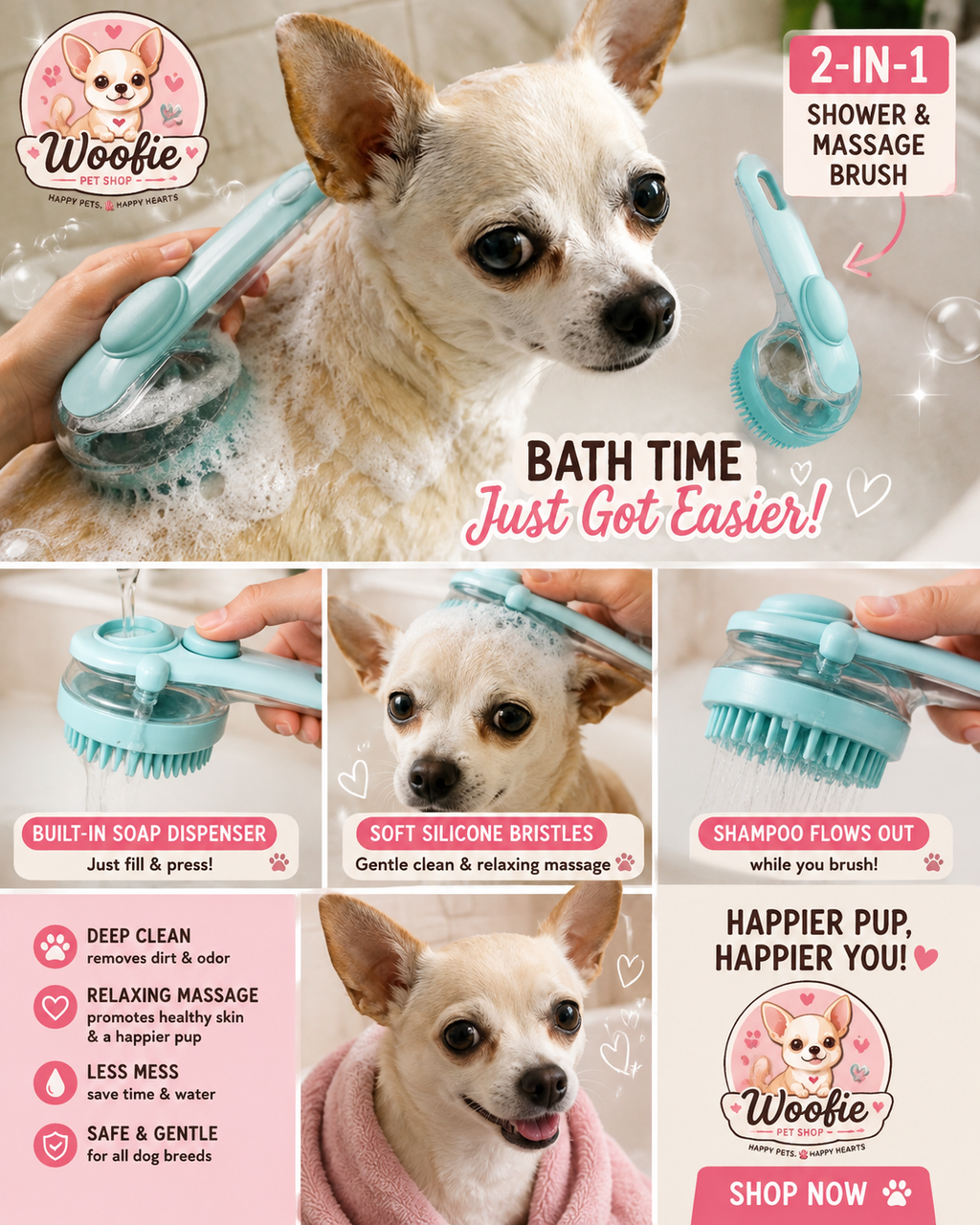 Pet Shower Brush