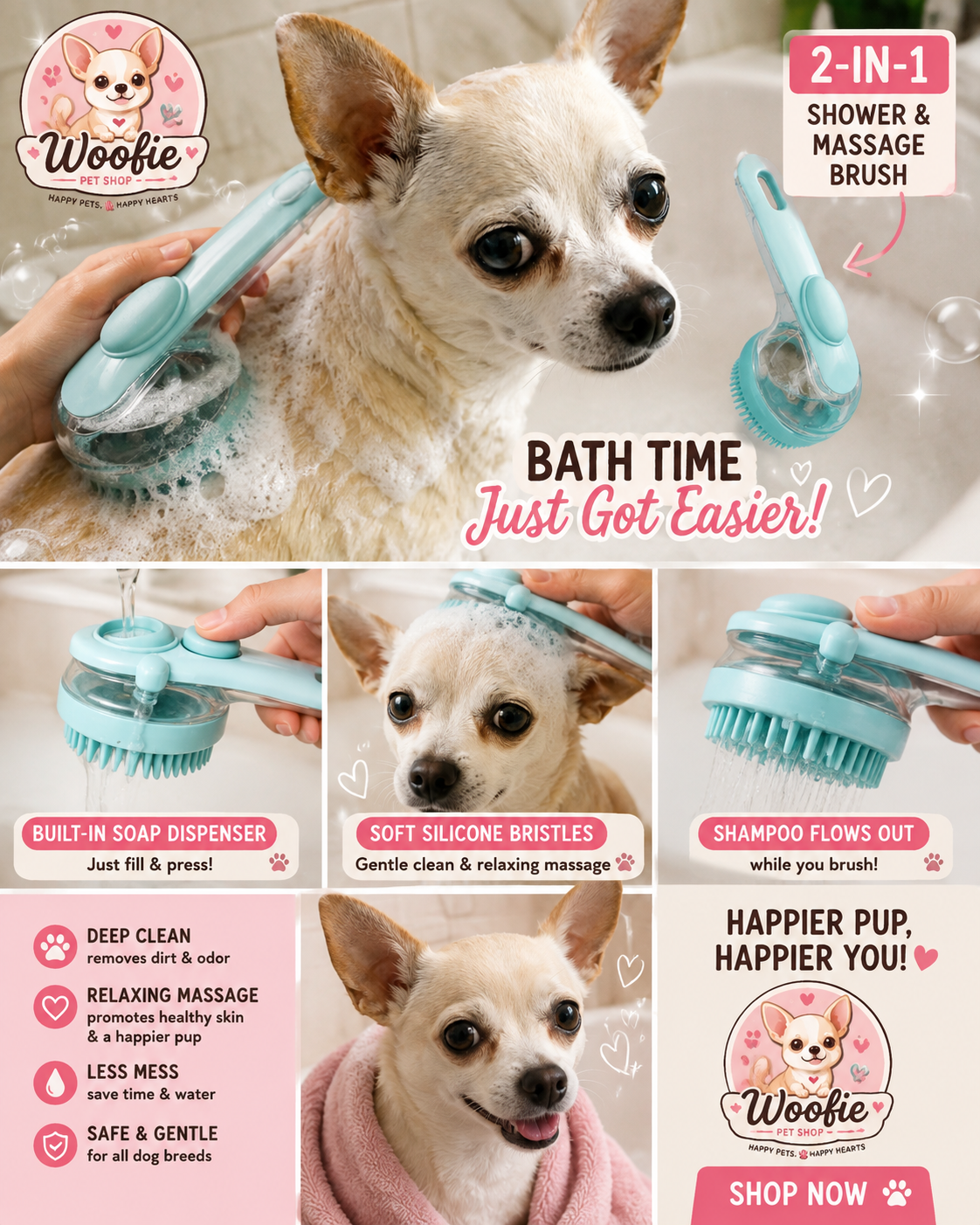Pet Shower Brush